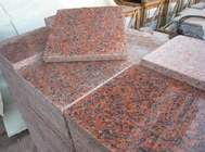 Отполированный/хонинговал плитки камня гранита Г562, плиту гранита кленового листа красную