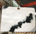 Отполированный мраморной плит черноты панды верхних частей кухни хонингованный стеной пол блока экзотических белых мраморных кафельный каменный