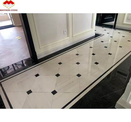 Современный дизайн отель Nero Marquina Большая плитка Зимбабве Черный мраморный пол и лестницы