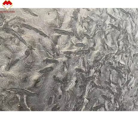Полированный черный кварцитовый каменный стенный пол для кухни Versace Тёмно-серое столешницы суета