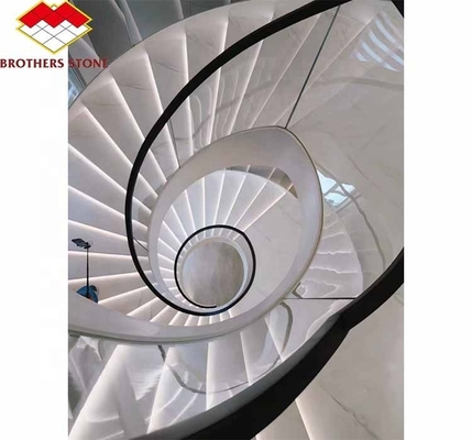 Foshan Custom Modern Honed Marble Big Slab Cut-to-Size Stairs для дизайна интерьера дома