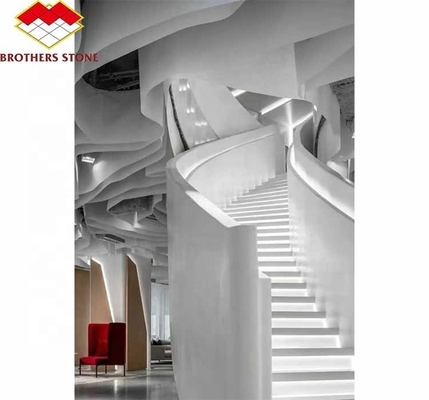 Foshan Custom Modern Honed Marble Big Slab Cut-to-Size Stairs для дизайна интерьера дома