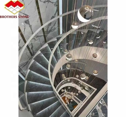 Foshan Custom Modern Honed Marble Big Slab Cut-to-Size Stairs для дизайна интерьера дома
