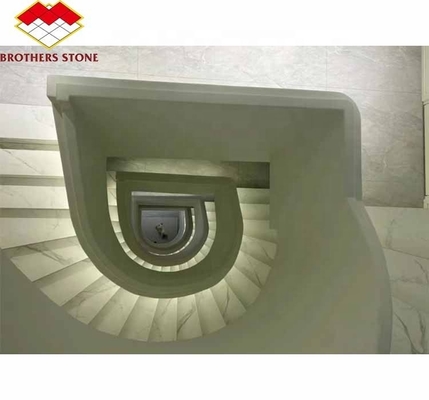 Foshan Custom Modern Honed Marble Big Slab Cut-to-Size Stairs для дизайна интерьера дома