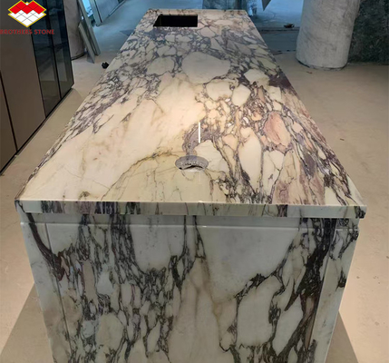 Современные фиолетовые мраморные плиты Calacatta Viola для кухонных столов вилл в отелях