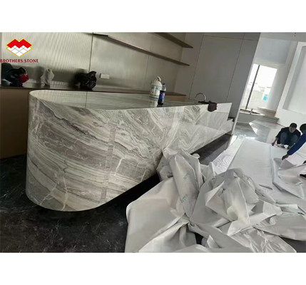 Полированные сербские серые мраморные стеновые панели для высококлассного внутреннего декора