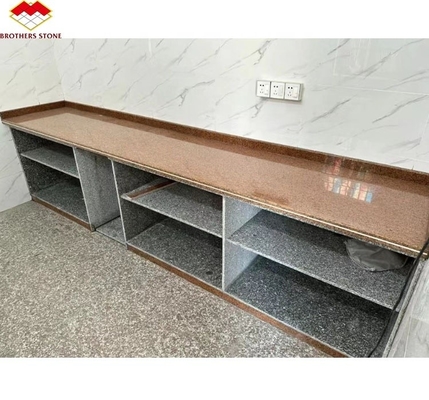 Современный отполированный отполированный китайский натуральный камень резанный по размеру Красный гранитный камень для кухонного стола