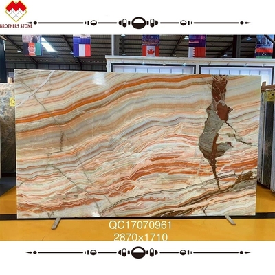 Многоцветный красный оникс пластинка агат камень полированный фон стенки желтый оникс мрамор хороший