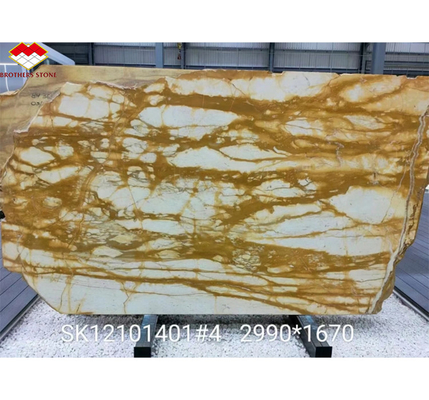 Современный стиль дизайна Италия Luxury Big Slab Sienna Золотая мраморная плитка для гостиничных стен и стола
