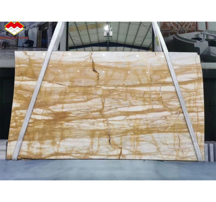 Современный стиль дизайна Италия Luxury Big Slab Sienna Золотая мраморная плитка для гостиничных стен и стола