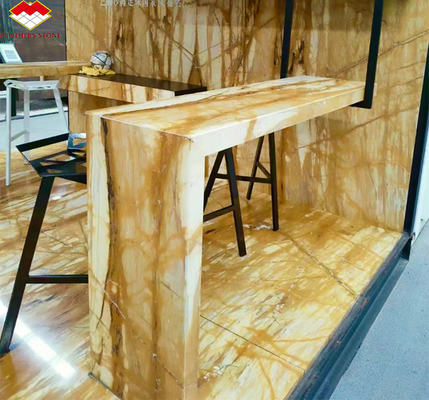 Современный стиль дизайна Италия Luxury Big Slab Sienna Золотая мраморная плитка для гостиничных стен и стола
