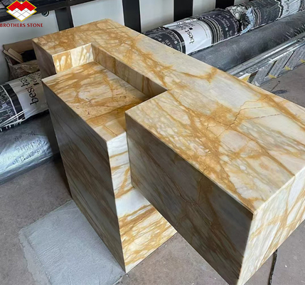 Современный стиль дизайна Италия Luxury Big Slab Sienna Золотая мраморная плитка для гостиничных стен и стола