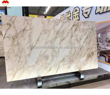 Торговля FOB Modern Calacatta Золотая мраморная плитка из Италии для настилов на стенах