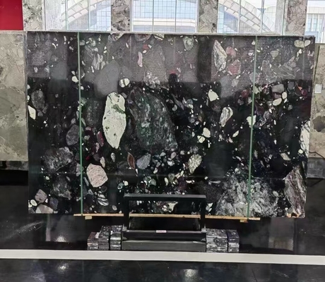 Доломитно-мраморный 3D стеновой каменный облицовка для виллы столовой столешницы в индивидуальном дизайне