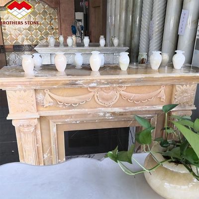 Вилла Гостиная Камин Окружает Современные Внутренние Марморовые Каменные Камины