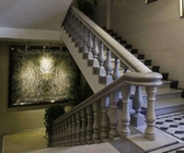 Белая мраморная каменная плита, мраморный камень балюстрады перил штендера балкона лестницы