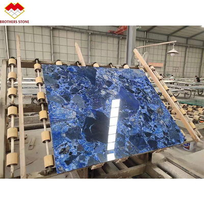 Countertops Terrazzo естественной голубой плиты камня мрамора океана Terrazzo изготовленные на заказ