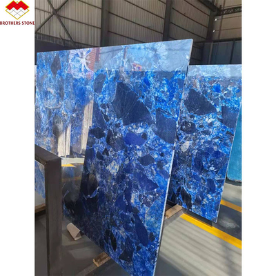 Countertops Terrazzo естественной голубой плиты камня мрамора океана Terrazzo изготовленные на заказ
