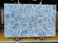 Плита оникса подсвеченного камня агата Кристл панели стены просвечивающего голубая мраморная