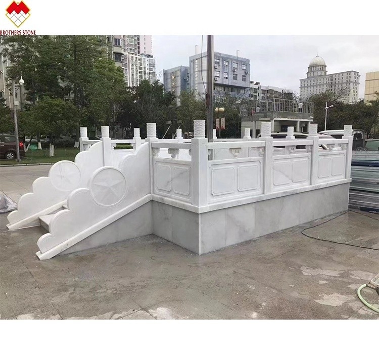 FOB/CNF Условия доставки Белый мраморный рулевой крыльцо Балкон Решетка Балюстрада для виллы