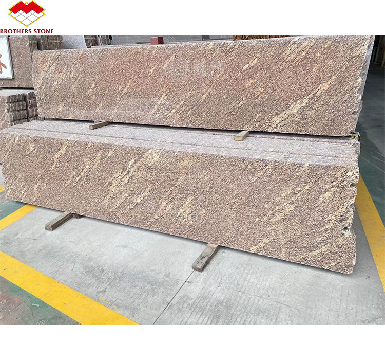 Гранит золотого цвета Giallo California Golden Color для наружной облицовки стен и рулевых решеток