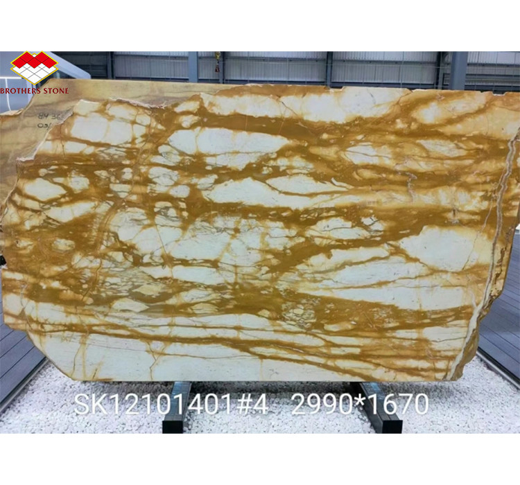 Современный стиль дизайна Италия Luxury Big Slab Sienna Золотая мраморная плитка для гостиничных стен и стола